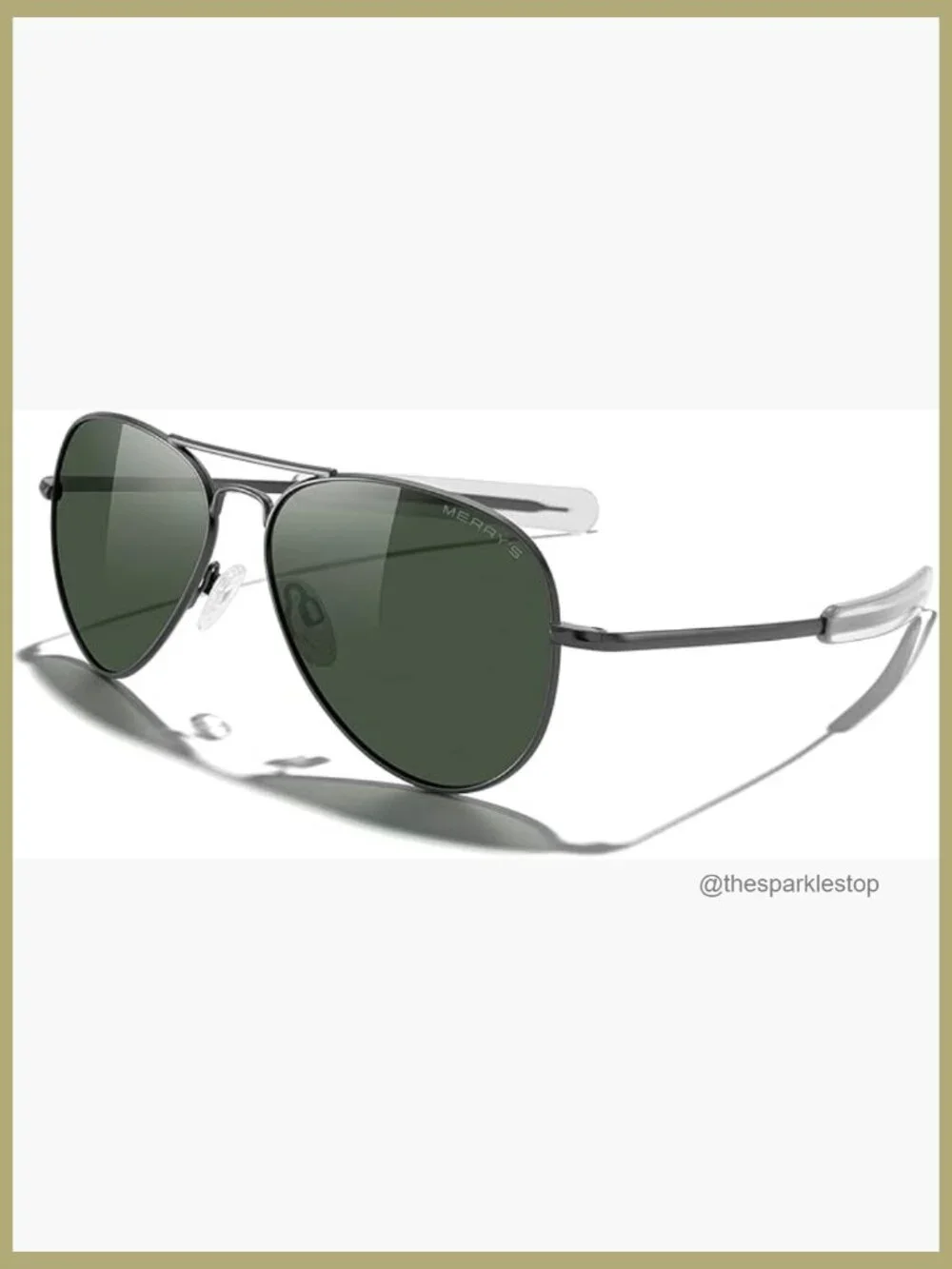 Metal Frame Polarized Aviator Sunglasses for Men or Women